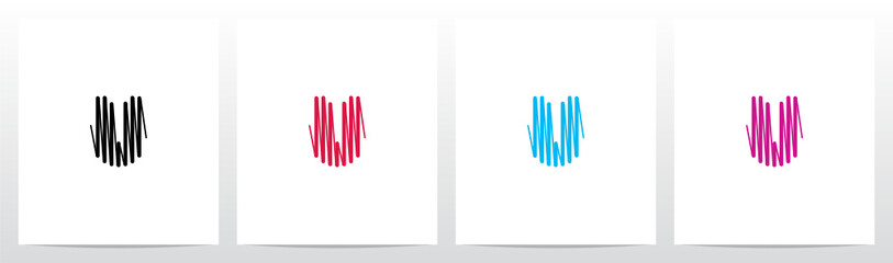  Scribble Forming Letter Logo Design U © recehan