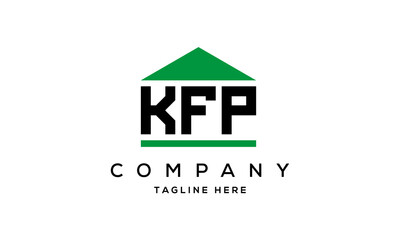 KFP three letter house for real estate logo design