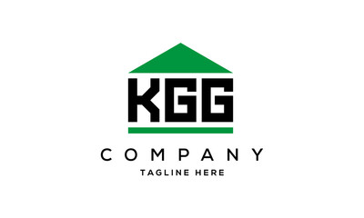 KGG three letter house for real estate logo design
