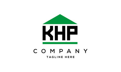KHP three letter house for real estate logo design