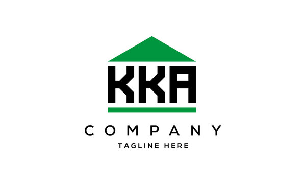 KKA three letter house for real estate logo design