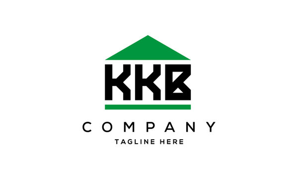 KKB three letter house for real estate logo design