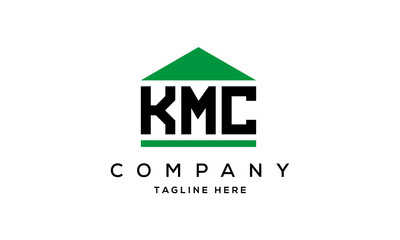 KMC three letter house for real estate logo design