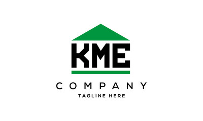 KME three letter house for real estate logo design