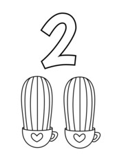 numbers two coloring pages preschool education activity pages worksheets 