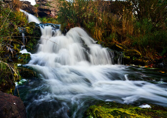 Waterfall in autumn