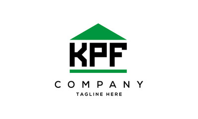 KPF three letter house for real estate logo design