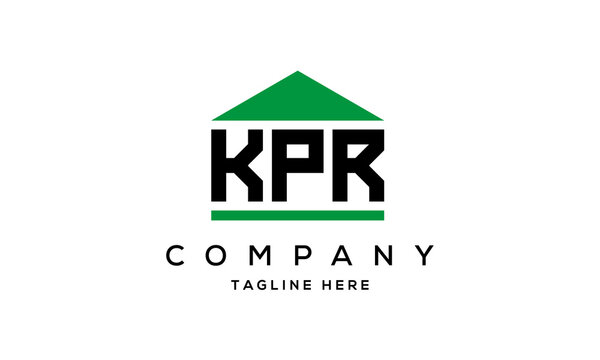 KPR three letter house for real estate logo design