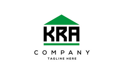 KRA three letter house for real estate logo design