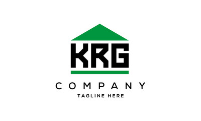 KRG three letter house for real estate logo design