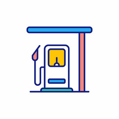 Gas Station icon in vector. Logotype