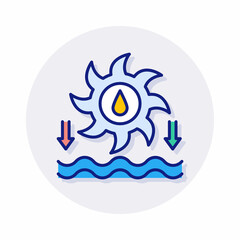 Hydropower Dam icon in vector. Logotype