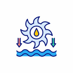 Hydropower Dam icon in vector. Logotype