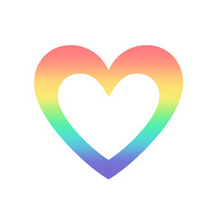 Rainbow Heart - Isolated Vector Symbol
