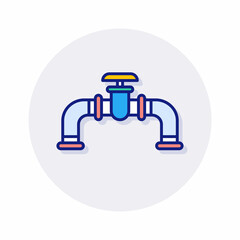 Gas Pipeline icon in vector. Logotype