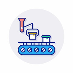 Conveyor icon in vector. Logotype