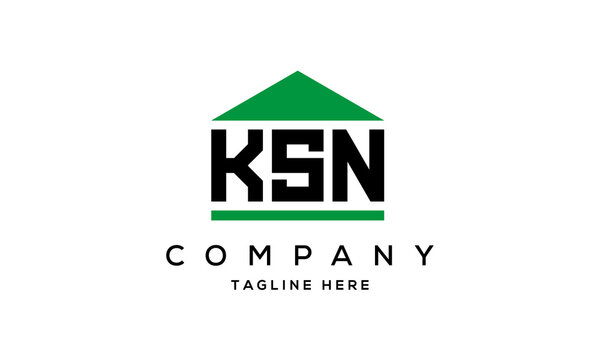 KSN three letter house for real estate logo design