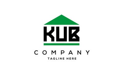 KUB three letter house for real estate logo design