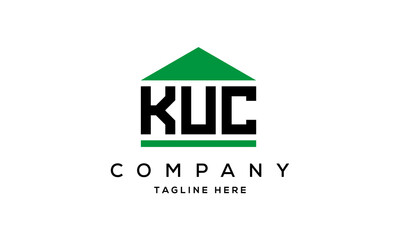 KUC three letter house for real estate logo design