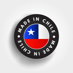 Made in Chile text emblem badge, concept background