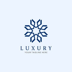 Obraz premium Luxury company logo design. Abstract and creative design concept. Vector illustration template or icon
