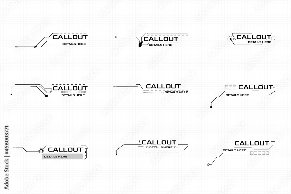 Leinwandbilder hud futuristic callout element bar text label infographic layout template.