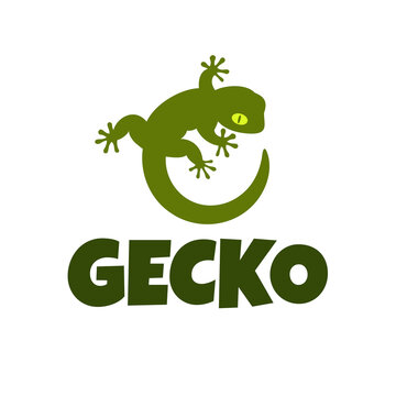 Simple cute gecko logo