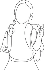 Back at school line vector