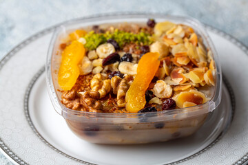 Traditional delicious Turkish dessert; Ashura (Asure)