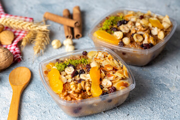 Traditional delicious Turkish dessert; Ashura (Asure)