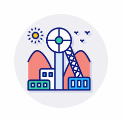 Mine icon in vector. Logotype