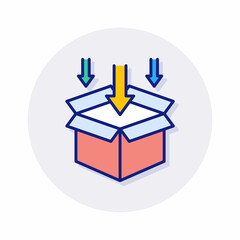 Packaging icon in vector. Logotype