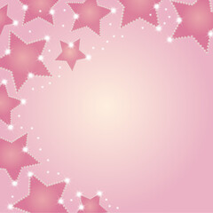 星型シルエットの背景イラスト