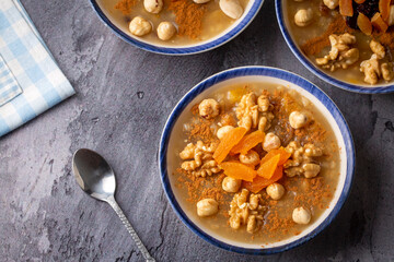 Traditional delicious Turkish dessert; Ashura (Asure)