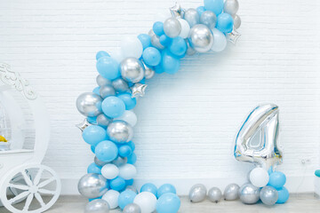 decor of a photo zone for a children's party