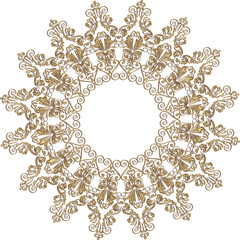 3D-image bright gold floral central rosette ornament for ceiling decoration