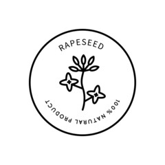 Icon Rapeseed Flower Line In Simple Style. Natural Product. Vector sign in a simple style isolated on a white background