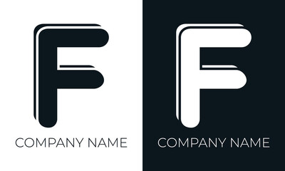 Initial letter f logo vector design template. Creative modern trendy f typography and black colors.