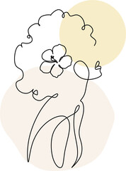 Elegant minimal Beauty salon Line Art Logo