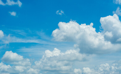 Naklejka na ściany i meble Blue sky is beautiful with clouds background.