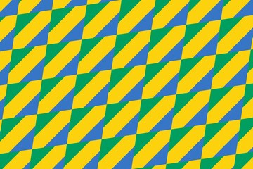 Simple geometric pattern in the colors of the national flag of Gabon