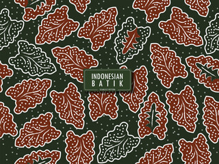 Seamless pattern of indonesian batik sumbit batik from banten west java indonesia