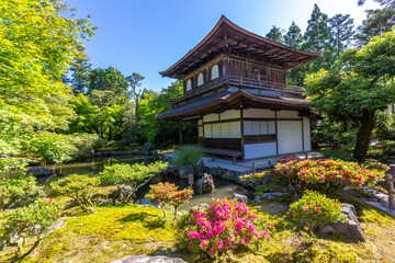 The Ginkakuji Temple (The Silver Pavilion) Unesco World Heritage Site, Uji, Kyoto, Japan. - Image