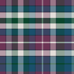 Seamless plaid pattern in  colorful stripes. Checkered fabric texture print. Fashion background