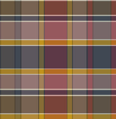 Seamless plaid pattern in  colorful stripes. Checkered fabric texture print. Fashion background