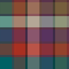 Seamless plaid pattern in  colorful stripes. Checkered fabric texture print. Fashion background
