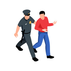 Isometric Policeman Illustration