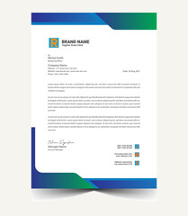 creative letterhead design template with modern