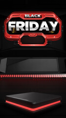Red Black Friday Promotion Social Media Template
