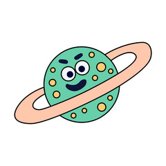 Saturn Doodle Icon